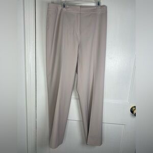 Lafayette 148 Womens Tailored Menswear Style Light Creamy Beige Slack Trousers